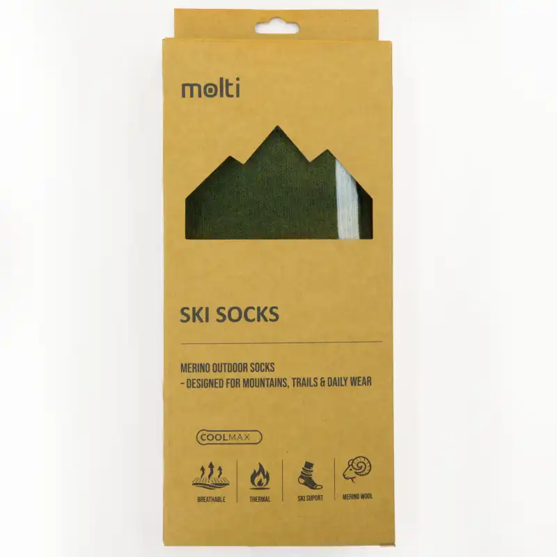 Skarpety narciarskie molti SNR002 43-46 khaki