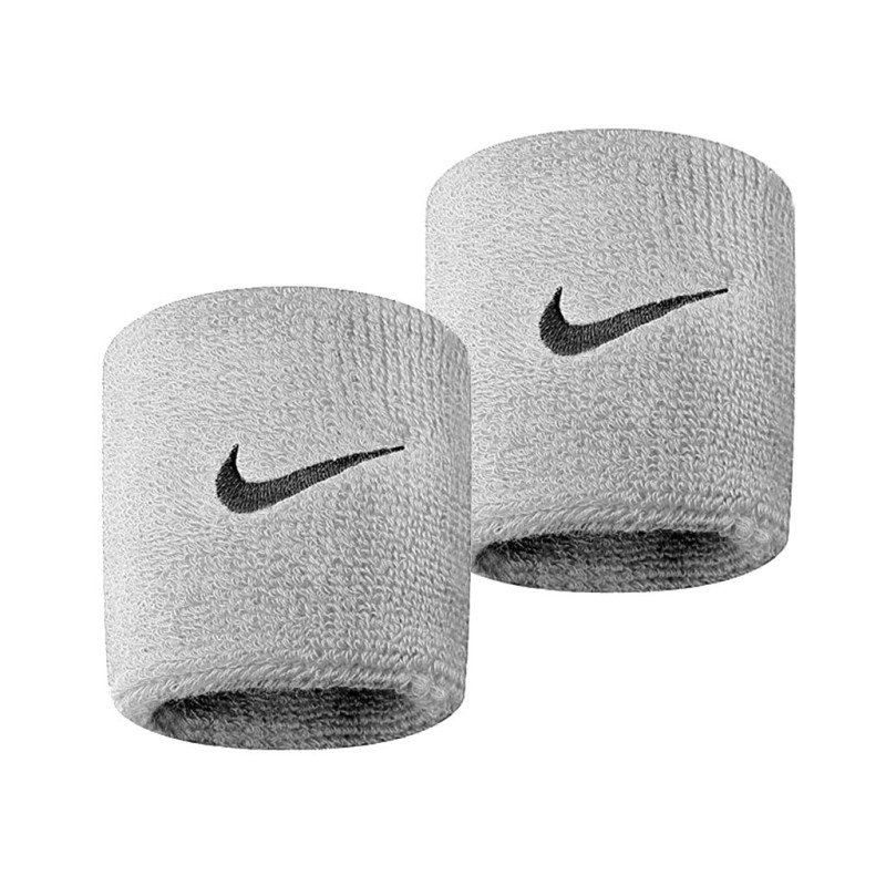 OPASKI NA NADGARSTKI NIKE SWOOSH 051 SZARY/CZARNY