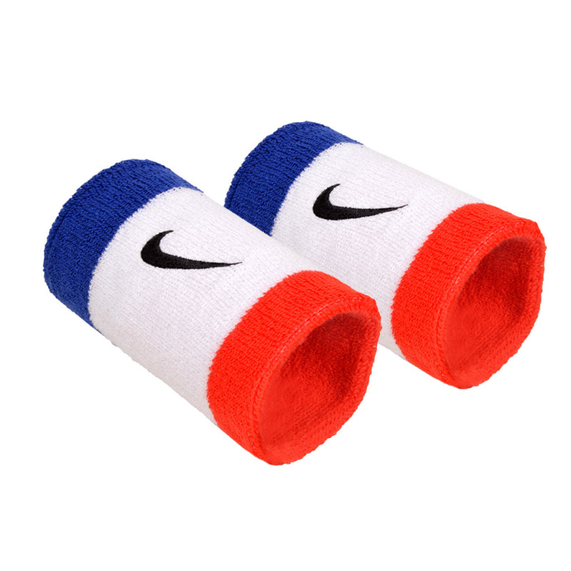 Opaski długie na nadgarstki NIKE 620 nieb-biały-cz