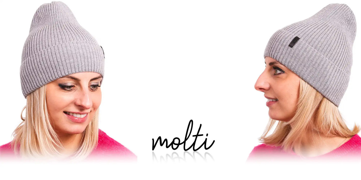 Czapka damska MOLTI CZD100 szara 55-60