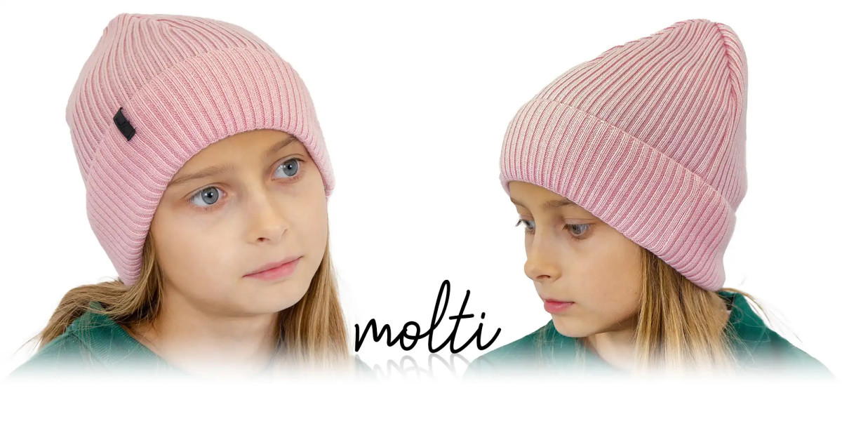 Czapka dziecięca MOLTI CZDC102 różowa 48-50