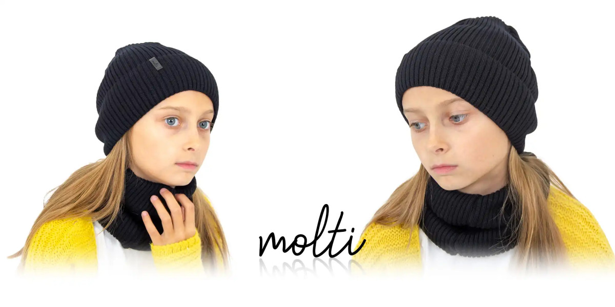 Komplet dziec. MOLTI CZDC102+KDC102 czarny 48-50