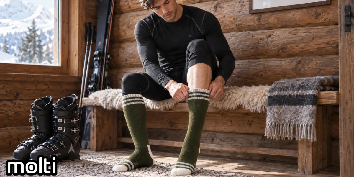 Skarpety narciarskie molti SNR002 39-42 khaki