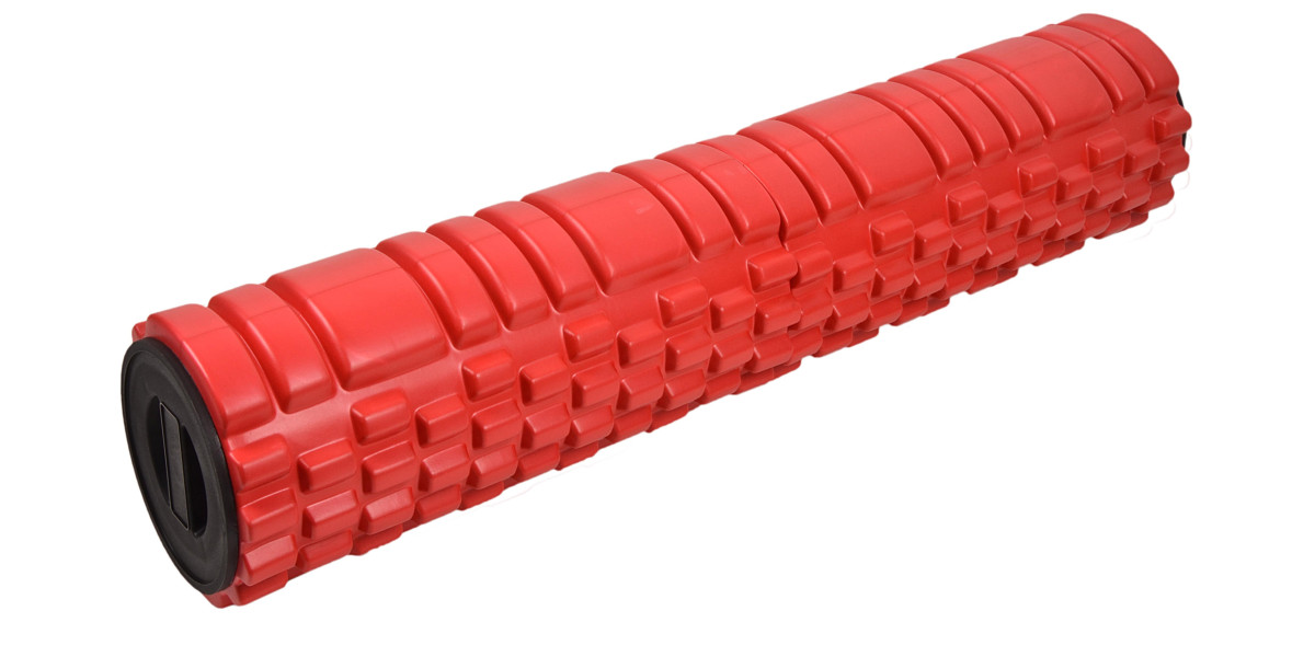 FS112 RED 68CM SKRĘCANY WAŁEK/ROLLER FITNESS HMS